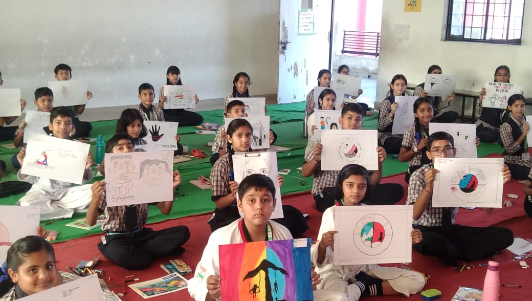 poster-making-competition-on-domestic-violence-adharshila-sansthan